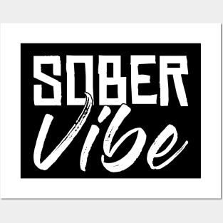 Sober Vibe Funny Sarcastic Gift Idea colored Vintage Posters and Art